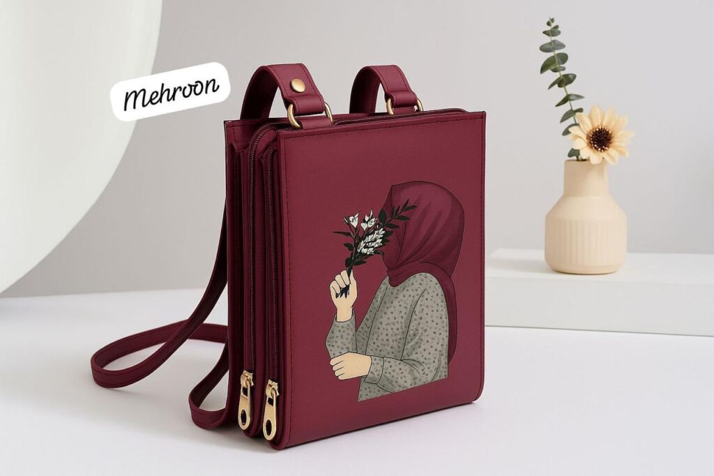 Elegance in Bloom: Illustrated Crossbody Mobile Wallet