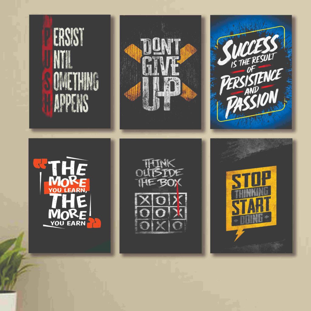 Set of 6 Wall Art Wooden Phototile