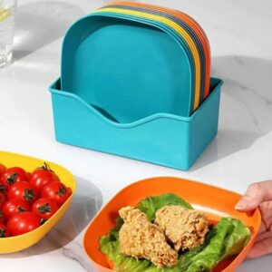 10 Pcs Multi-function Spit Bone Dish Set with Stand