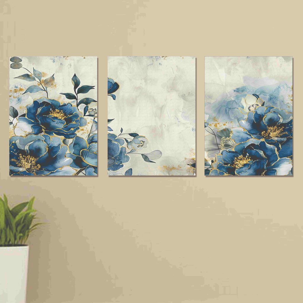 Set of 3 Wall Art Wooden Phototile